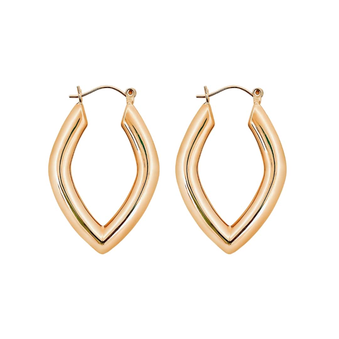Pointed Gold Hoops