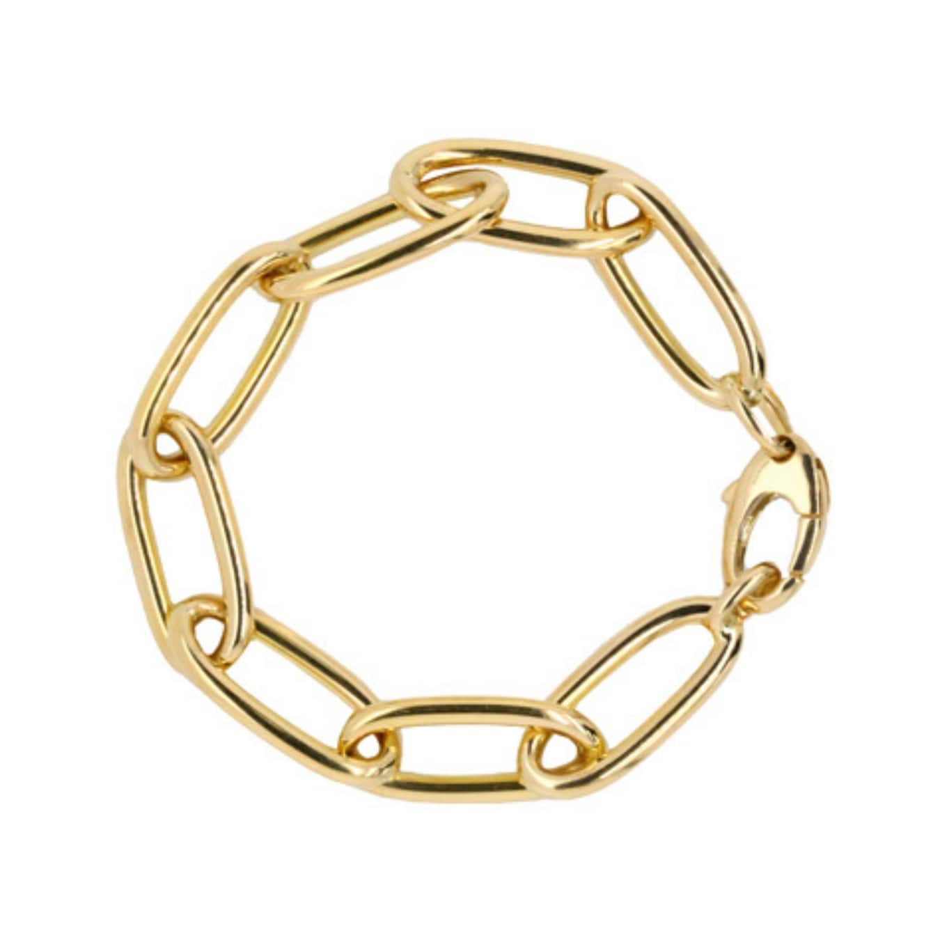 Bold Gold Oval Link Bracelet