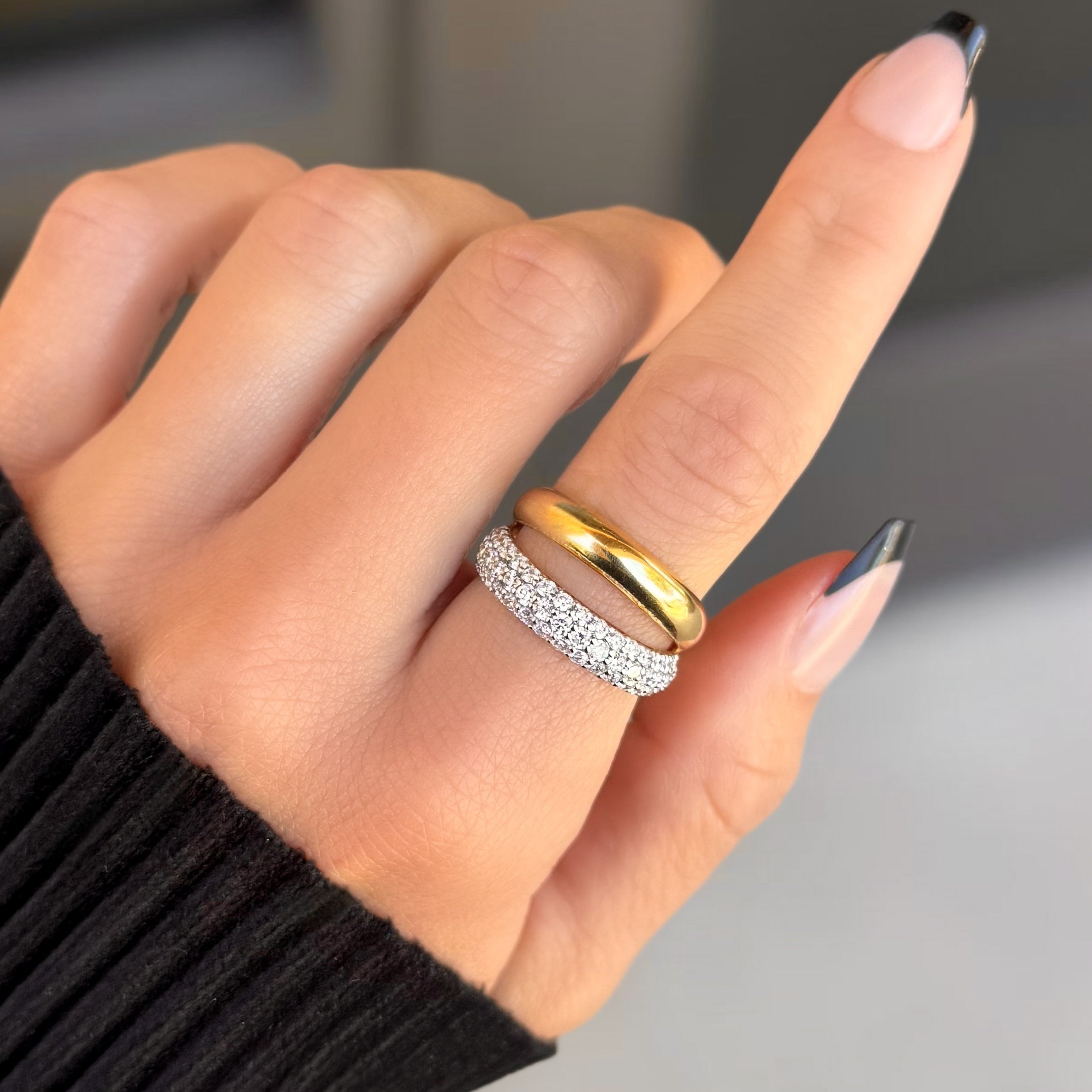 Open Pave Diamond Ring