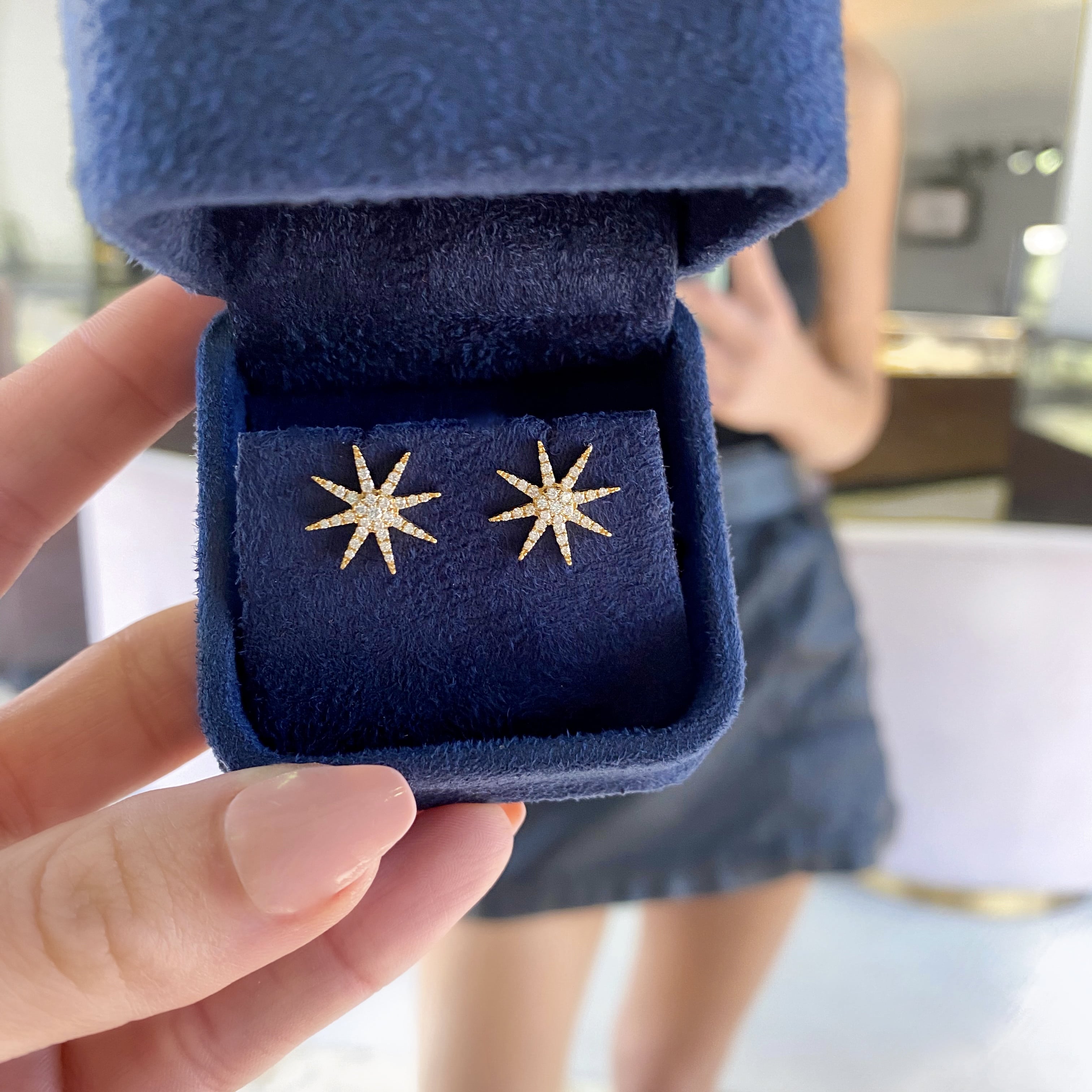 Diamond Starburst Earrings