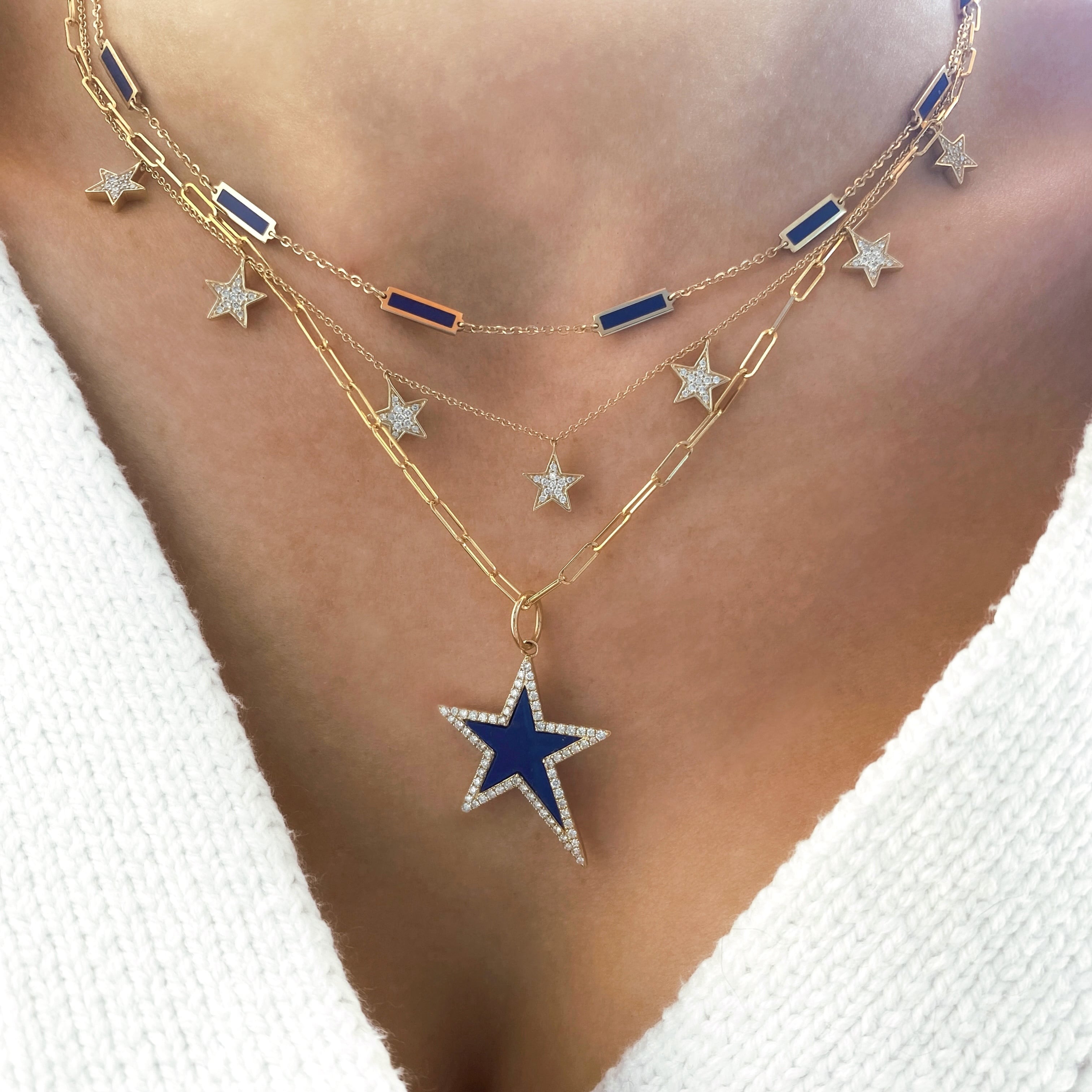 Falling Stars Diamond Necklace