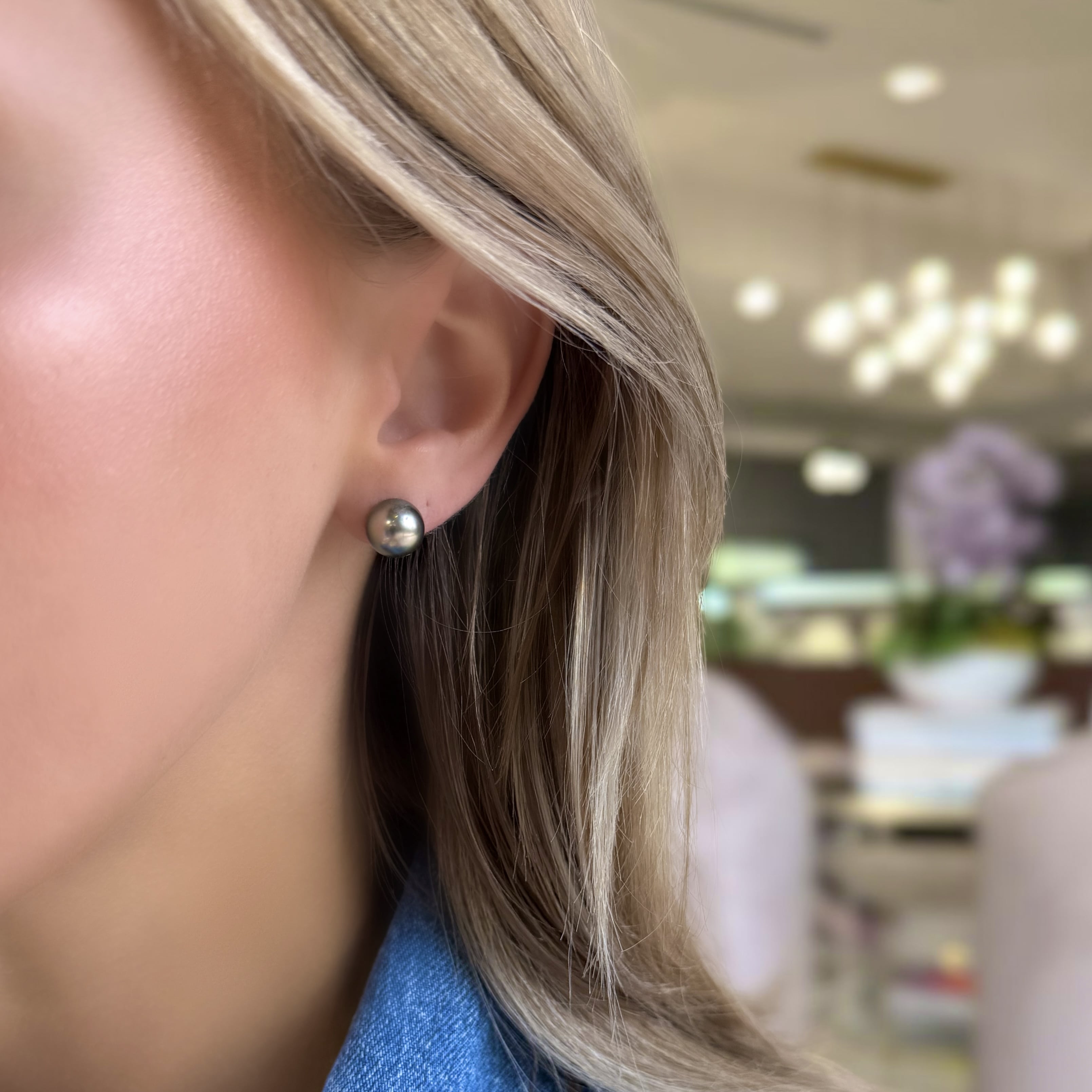 Tahitian Pearl Stud Earrings