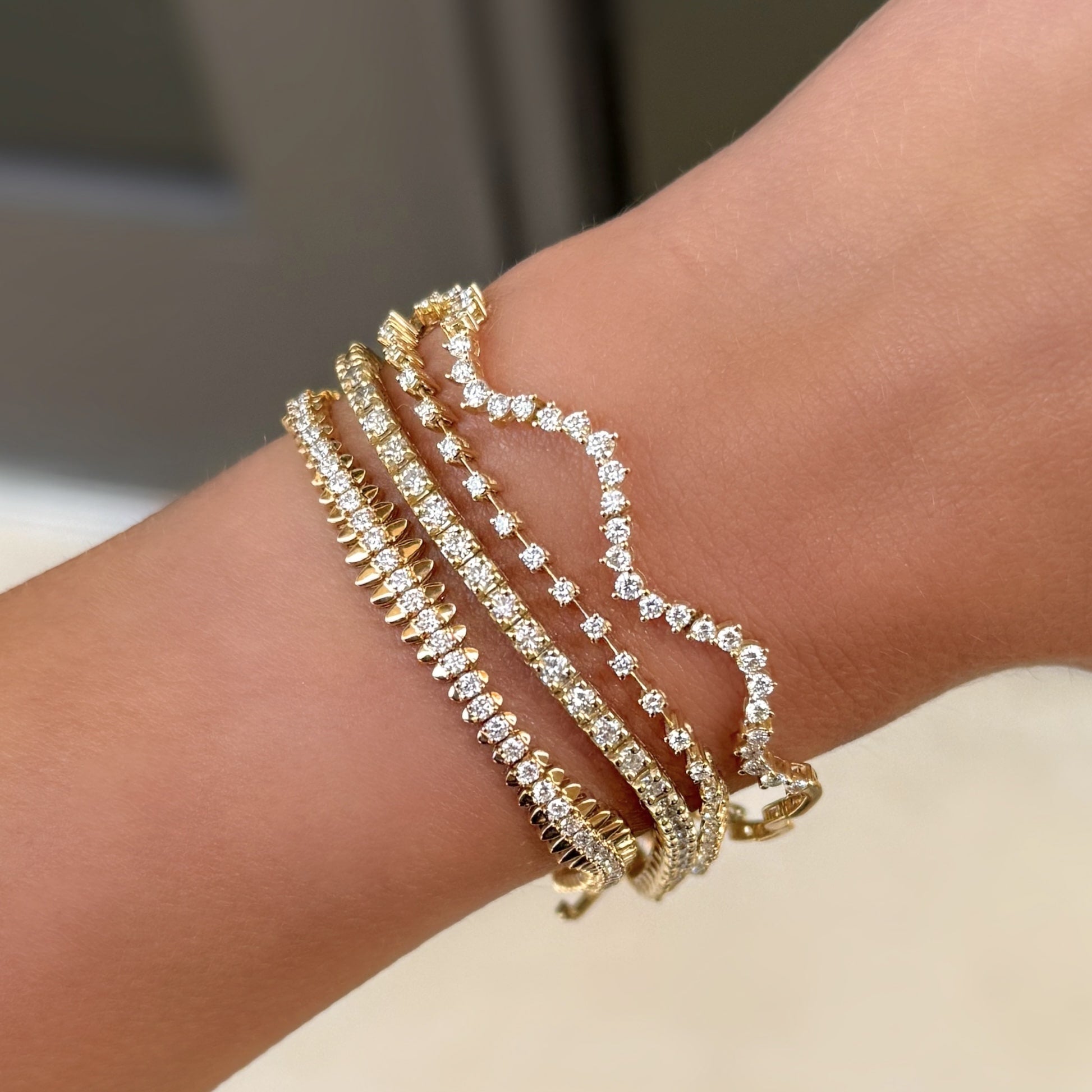 Diamond Station Tennis Bracelet
