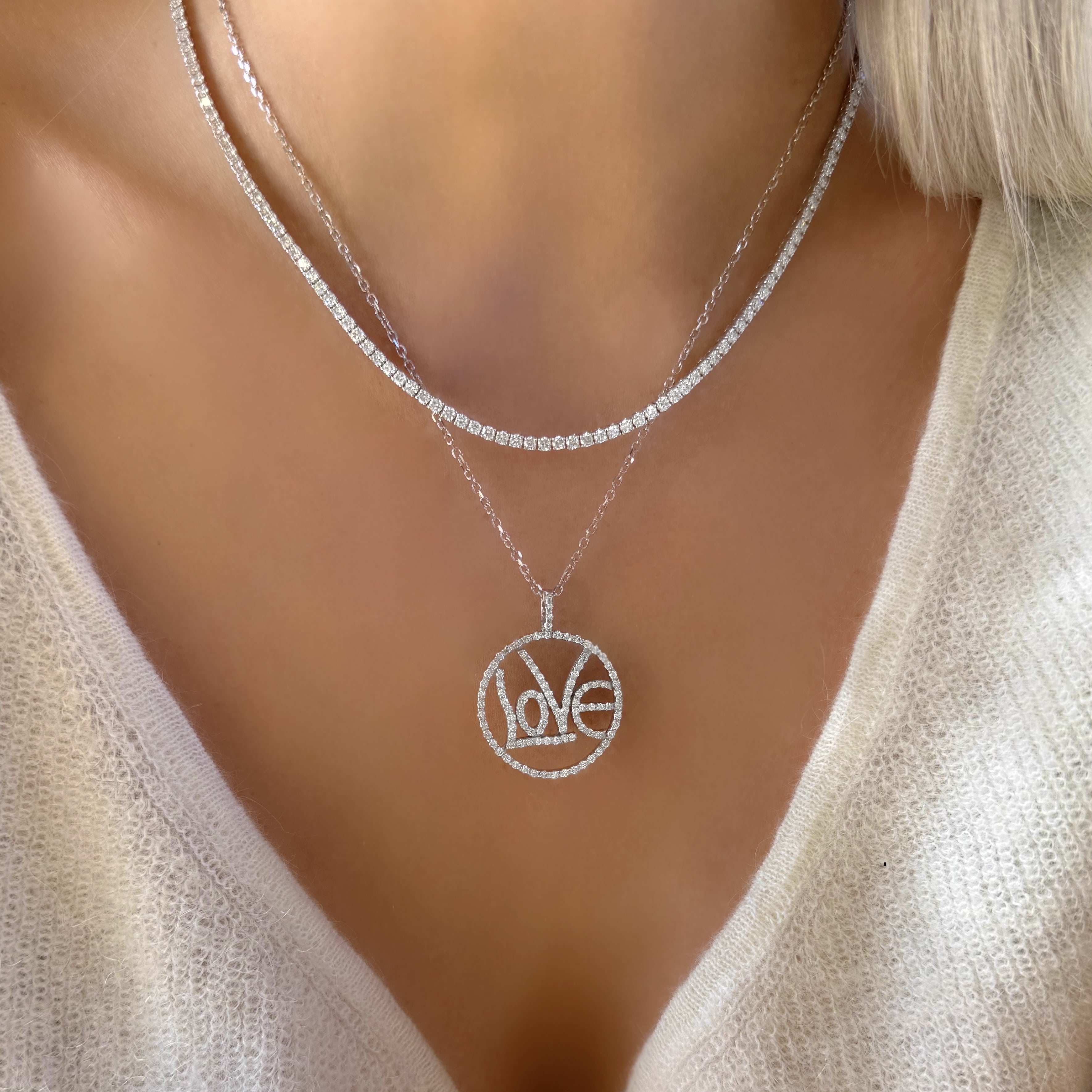 Diamond Love Medallion Necklace