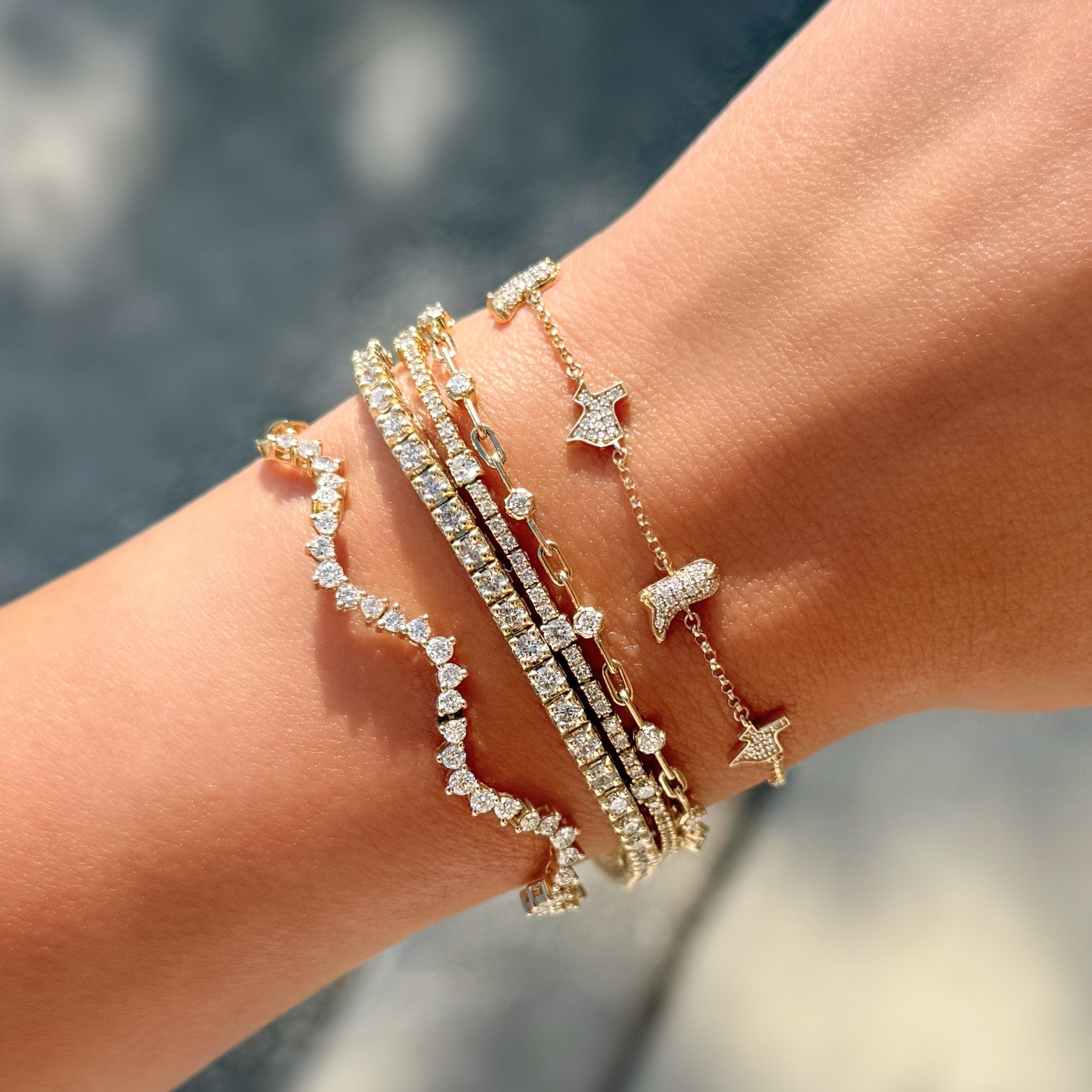 Diamond Lone Star Bracelet