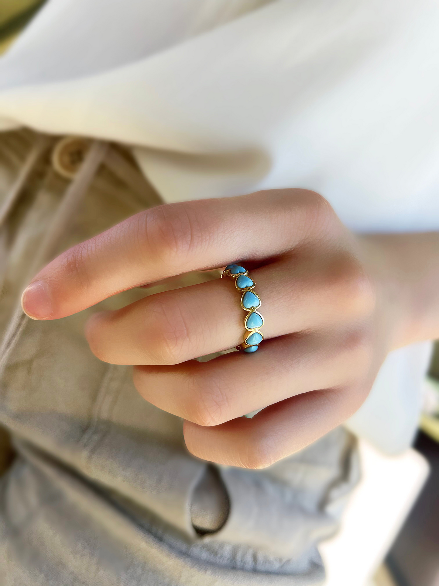 Turquoise Heart-Shaped Ring