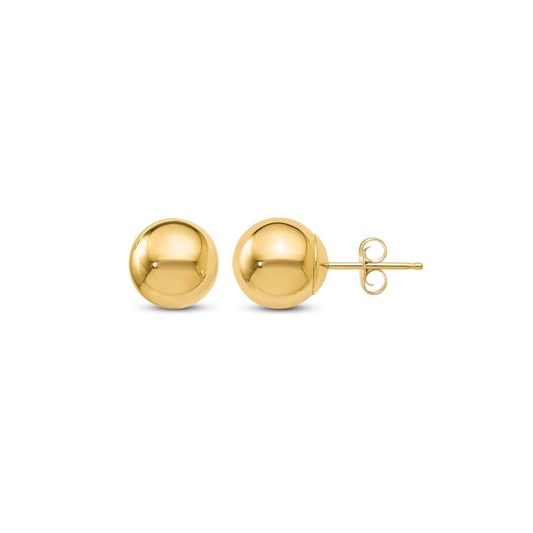 Gold Ball Stud Earrings