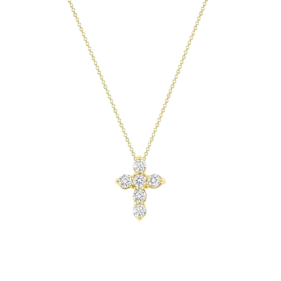 Baby Diamond Cross Necklace