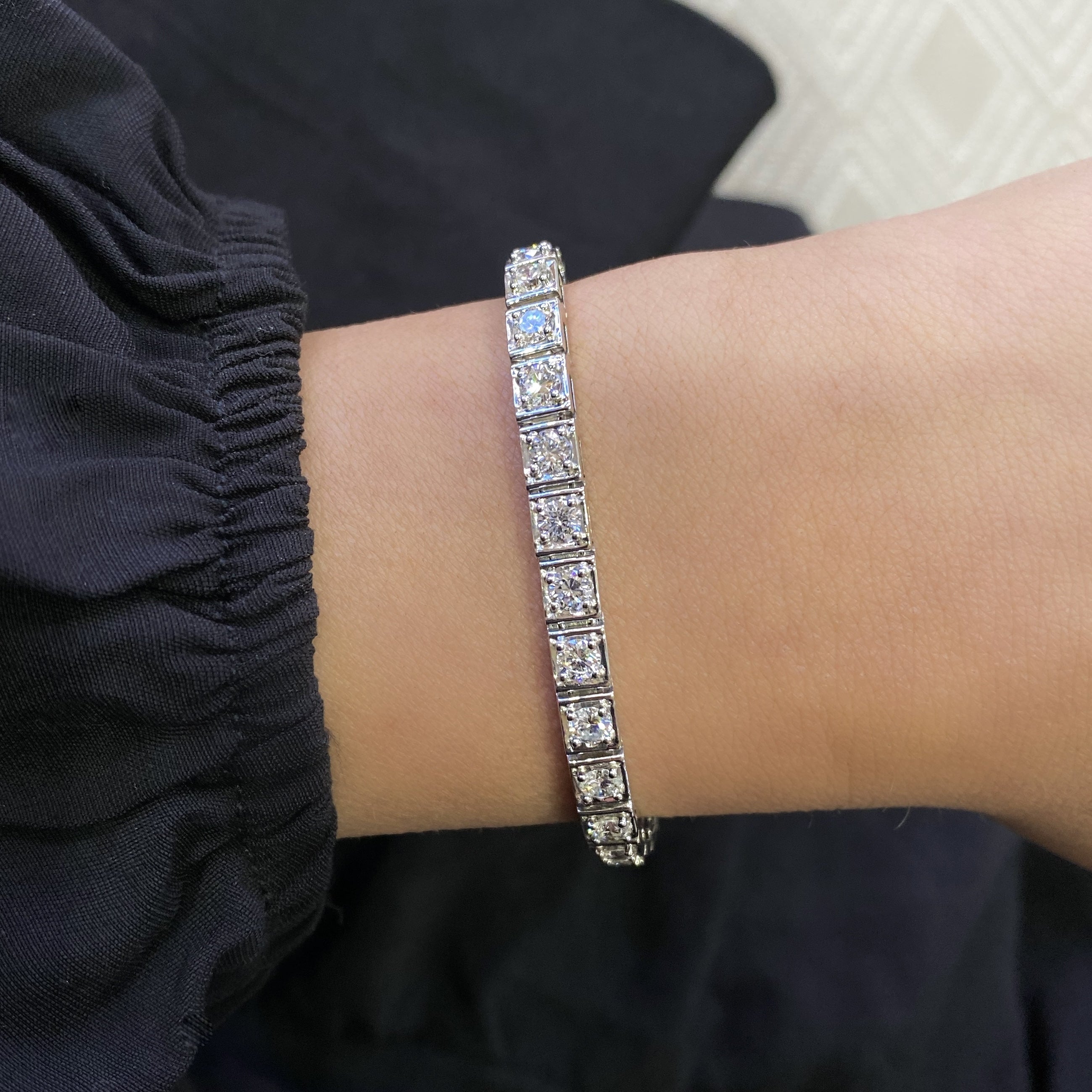 Buy 7.00 Carat (ctw) 10K White Gold Round Lab Grown Diamond Ladies Tennis  Bracelet 7 CT Online at Dazzling Rock