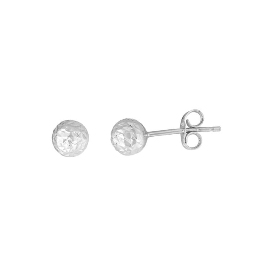 Crystal Cut Ball Stud Earrings