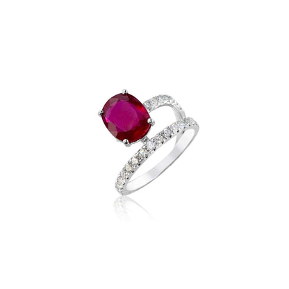 Ruby and Diamond Wrap Ring