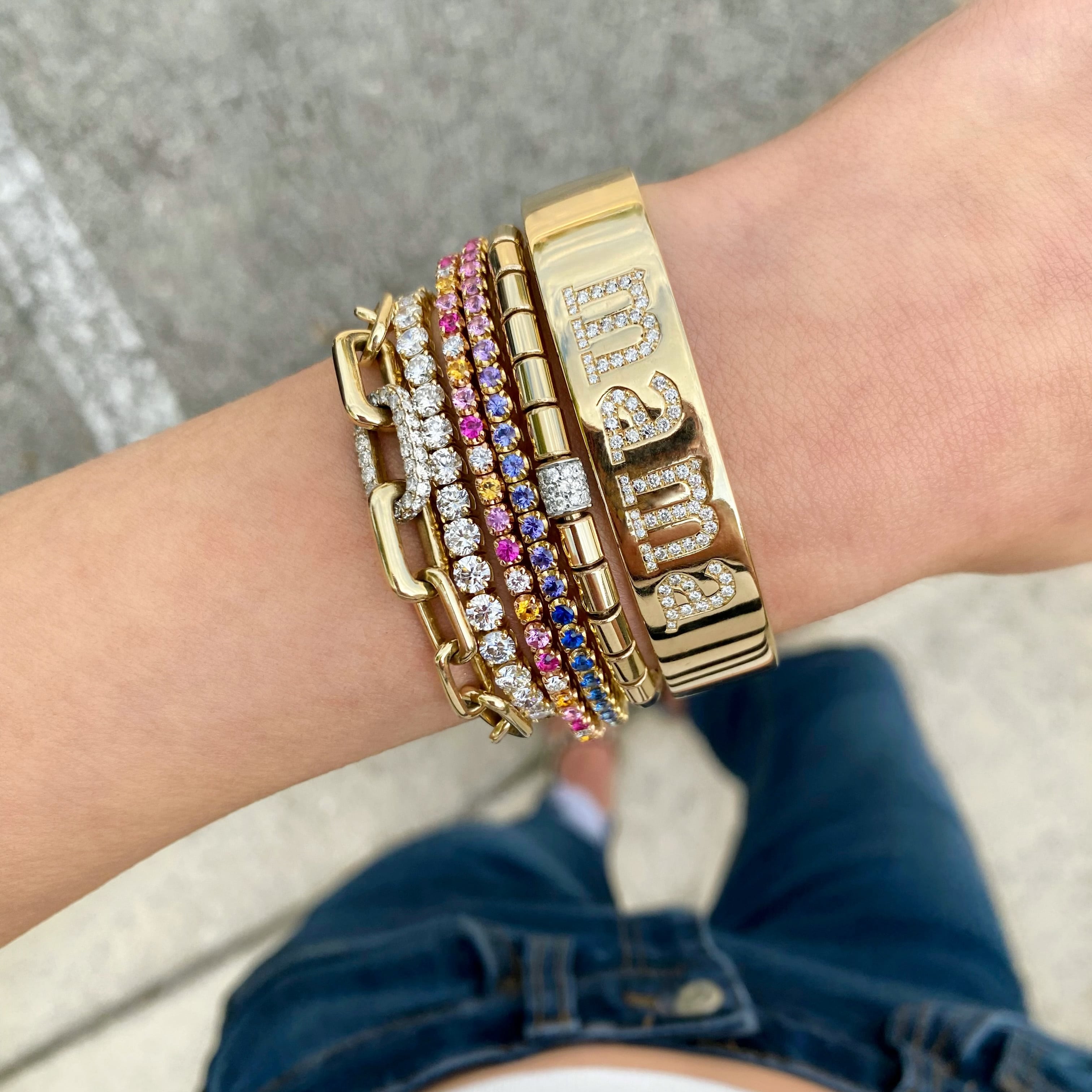 Pavé Barrel Bead Bracelet