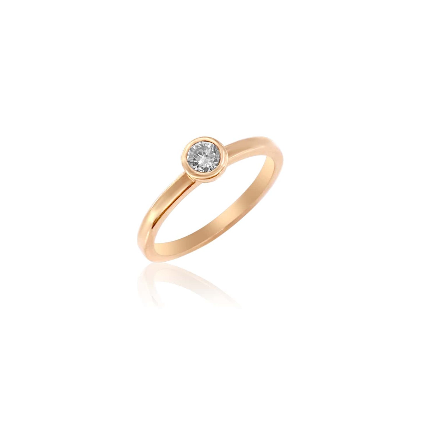 Petite Diamond Bezel Ring