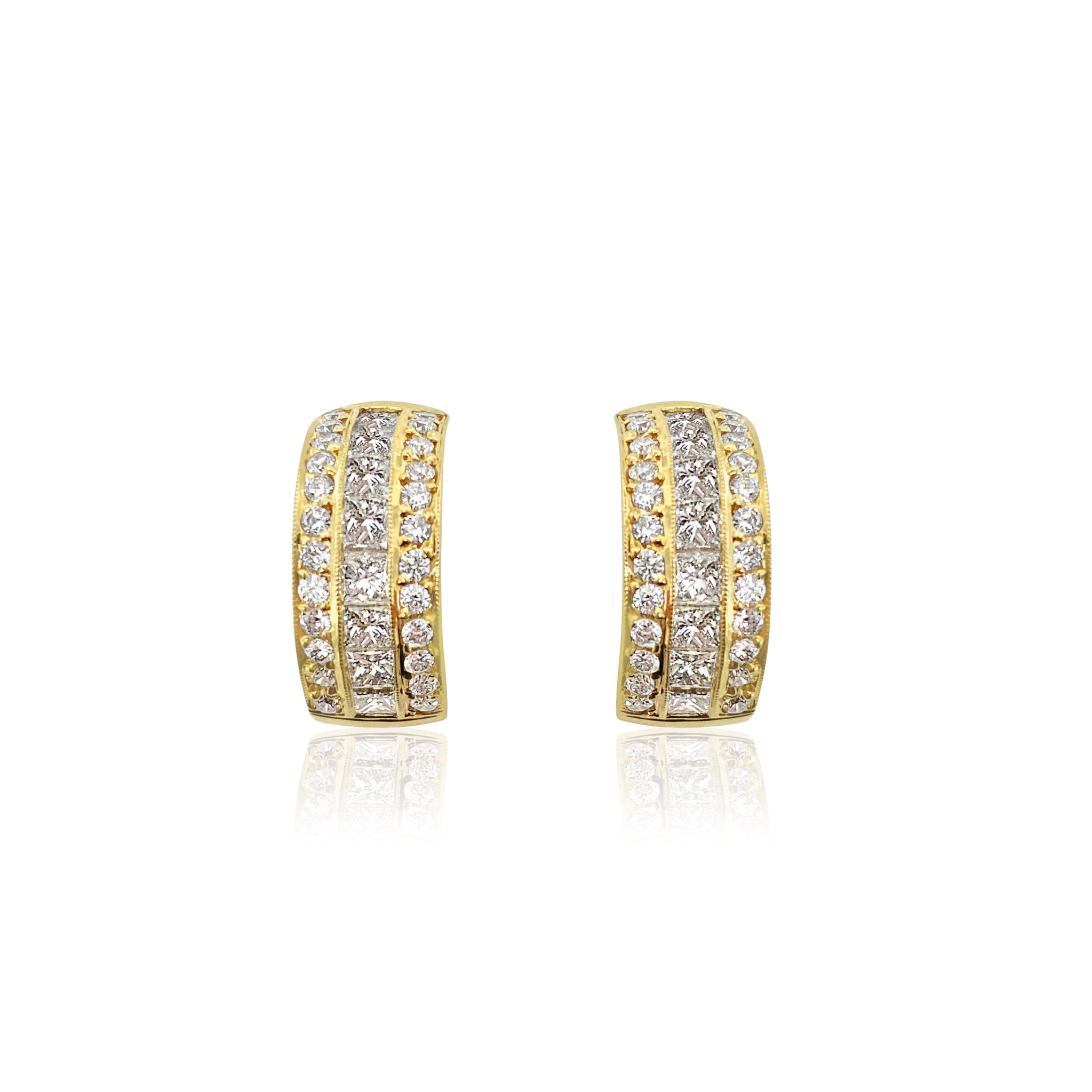 Wide Diamond Drop Earrings – San Antonio Jewelry