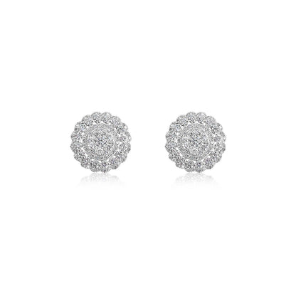 Jumbo Diamond Cluster Earrings