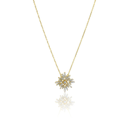 Baguette Burst Diamond Necklace