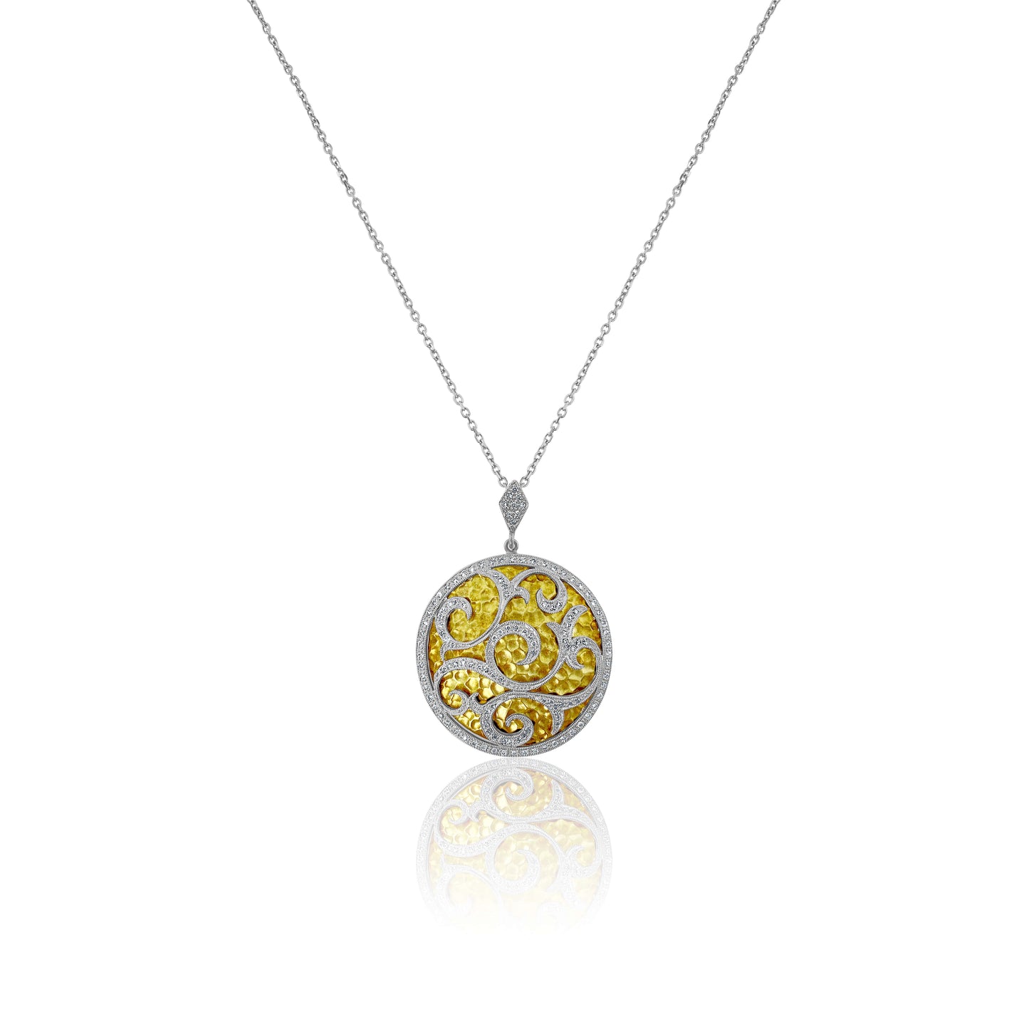 Diamond Swirl Pendant Necklace
