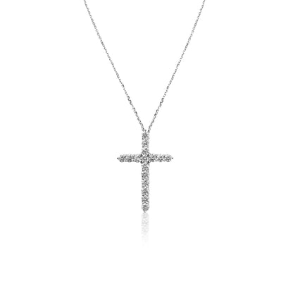 Large Diamond Cross Necklace