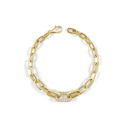 Pavé Diamond Link Chain Bracelet