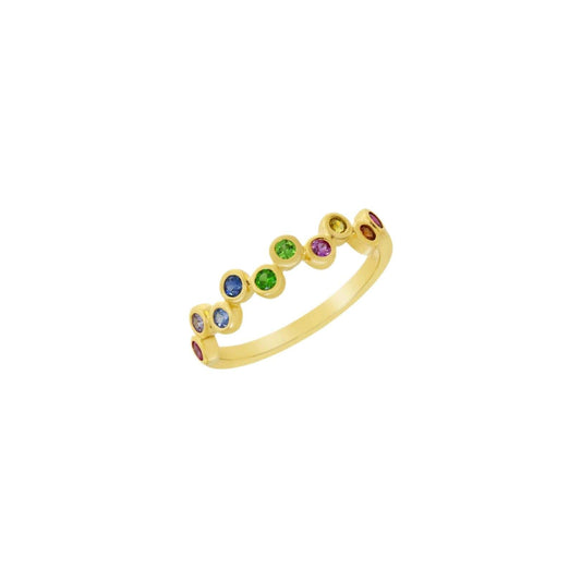 Bouncing Rainbow Fancy Sapphire Ring