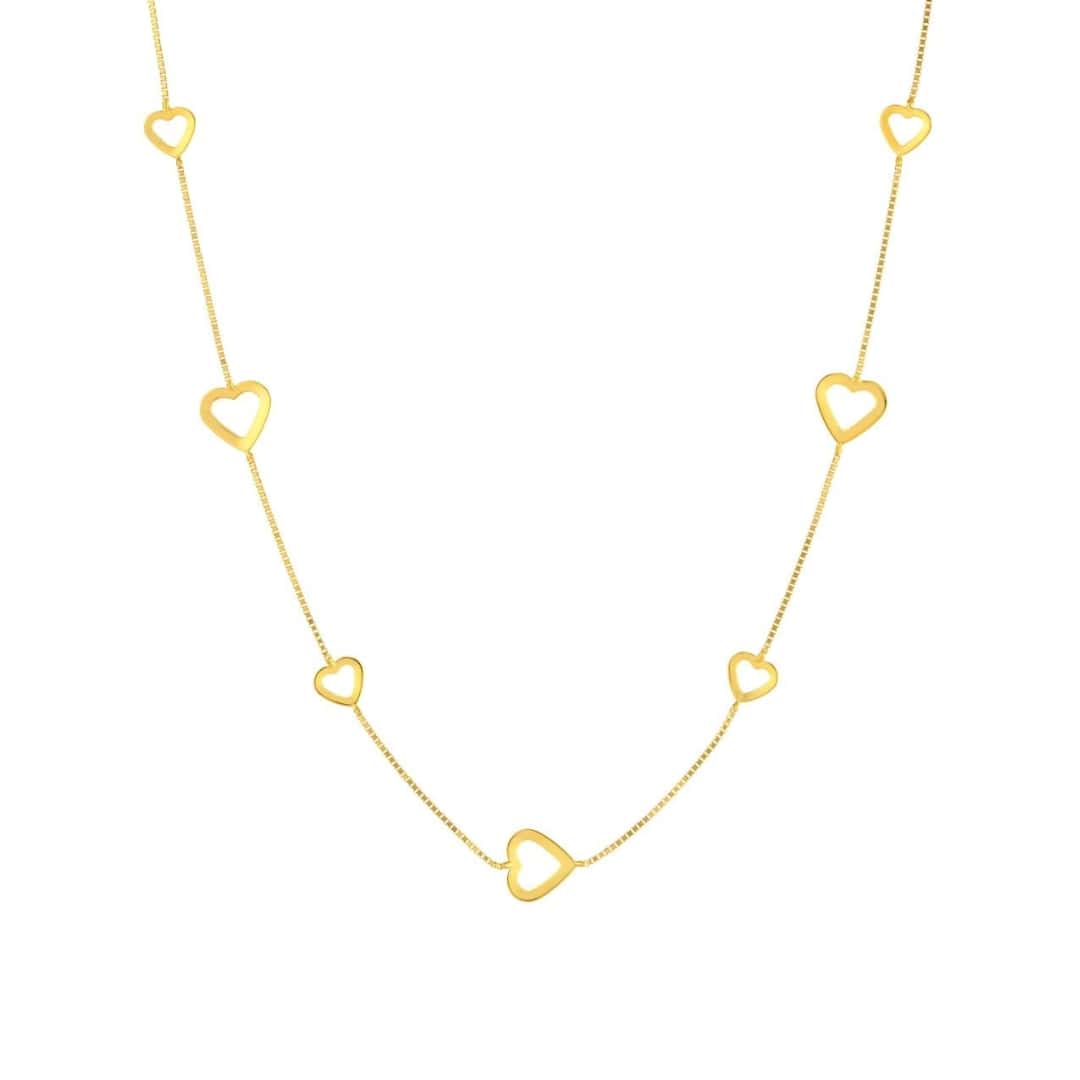 Open Heart Station Necklace