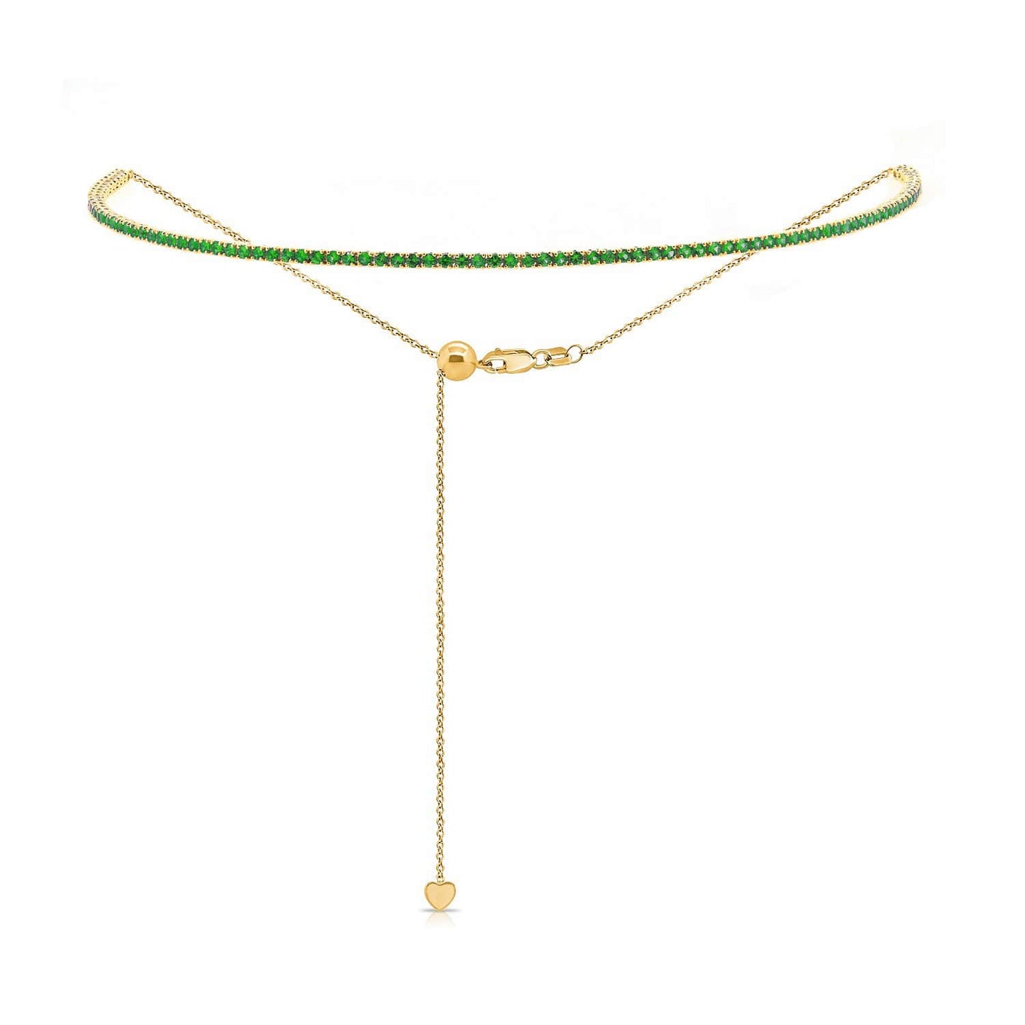Emerald Bolo Tennis Necklace