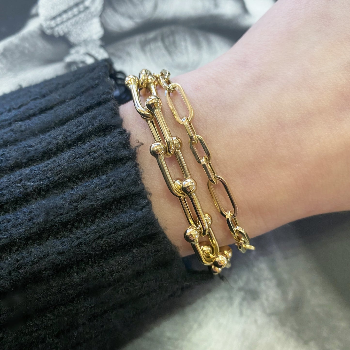 Knotted Link Chain Bracelet