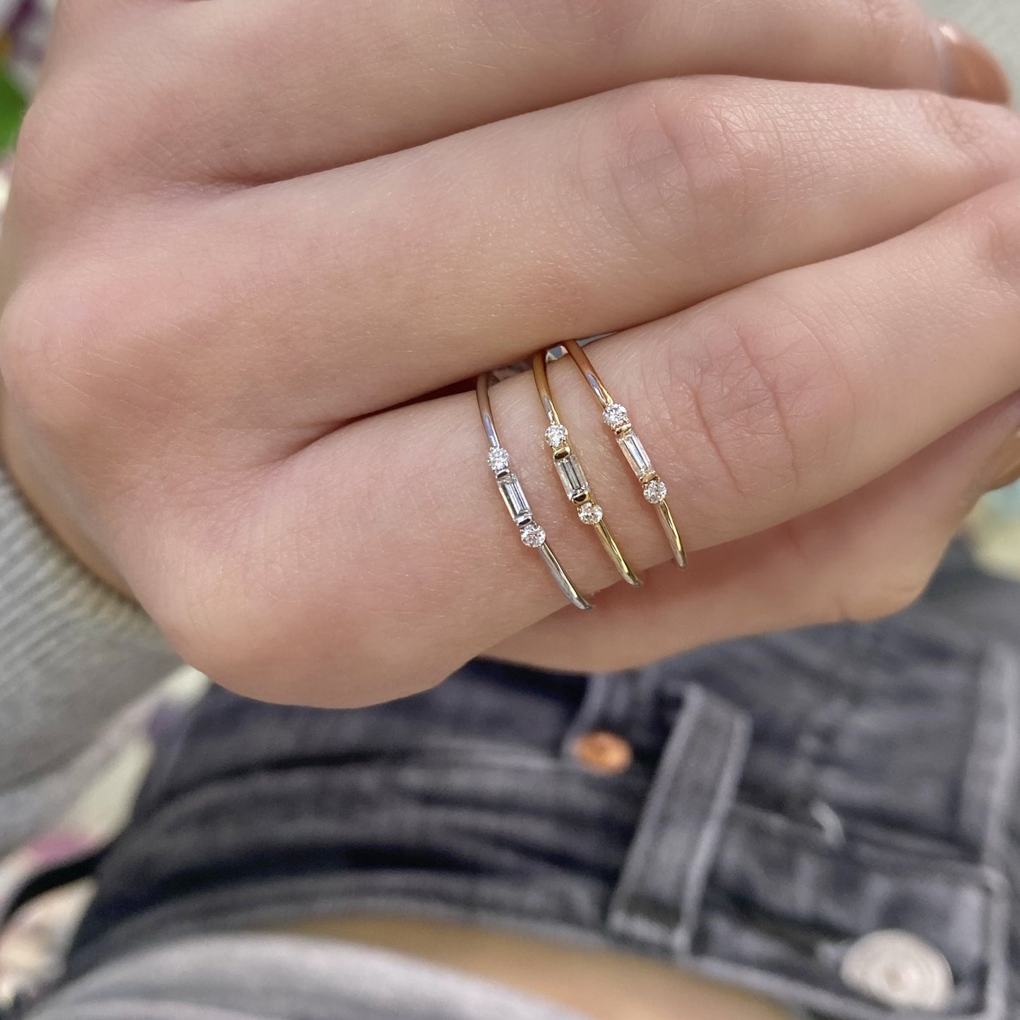 Baby Baguette Diamond Ring