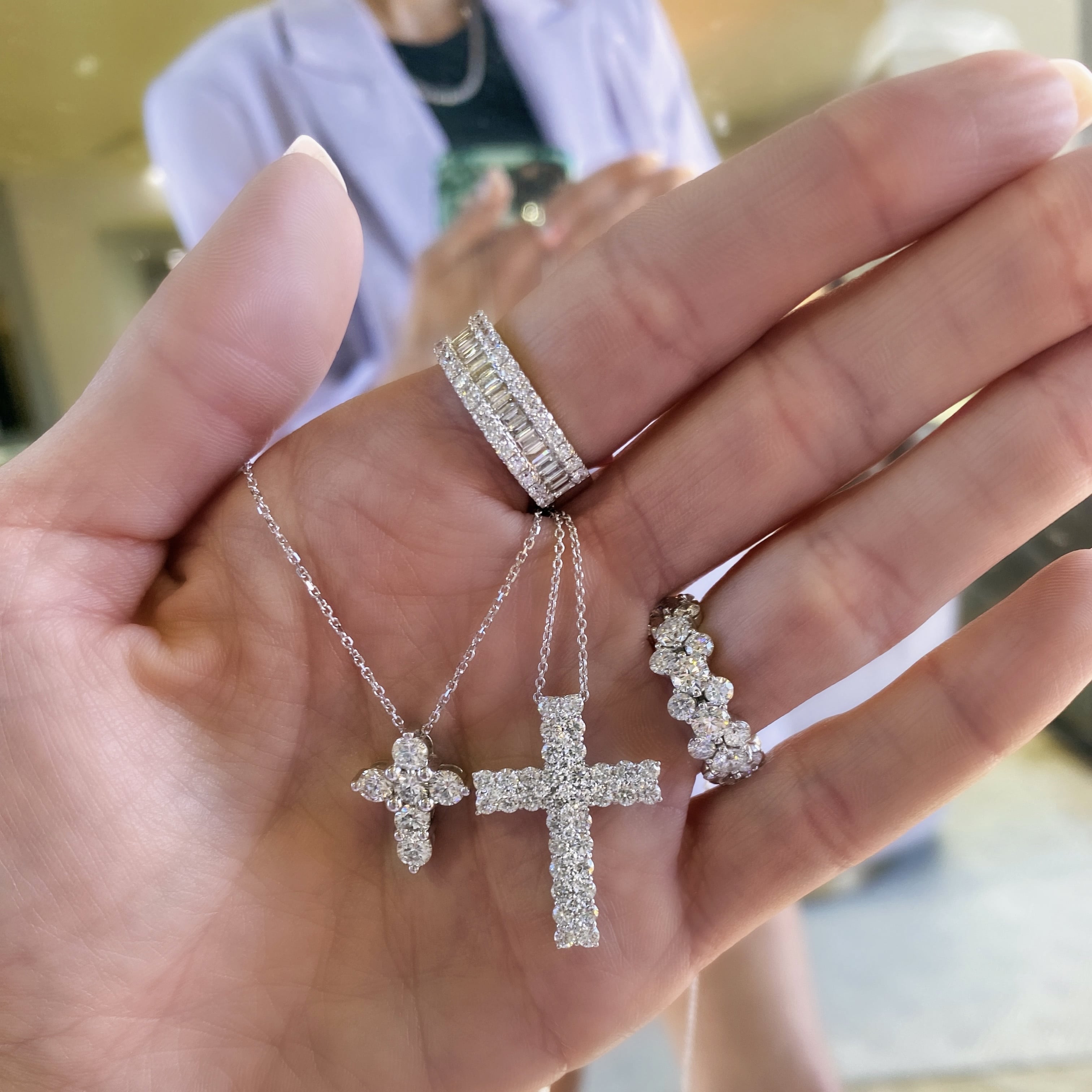 Unique Diamond Cross Necklaces For Women