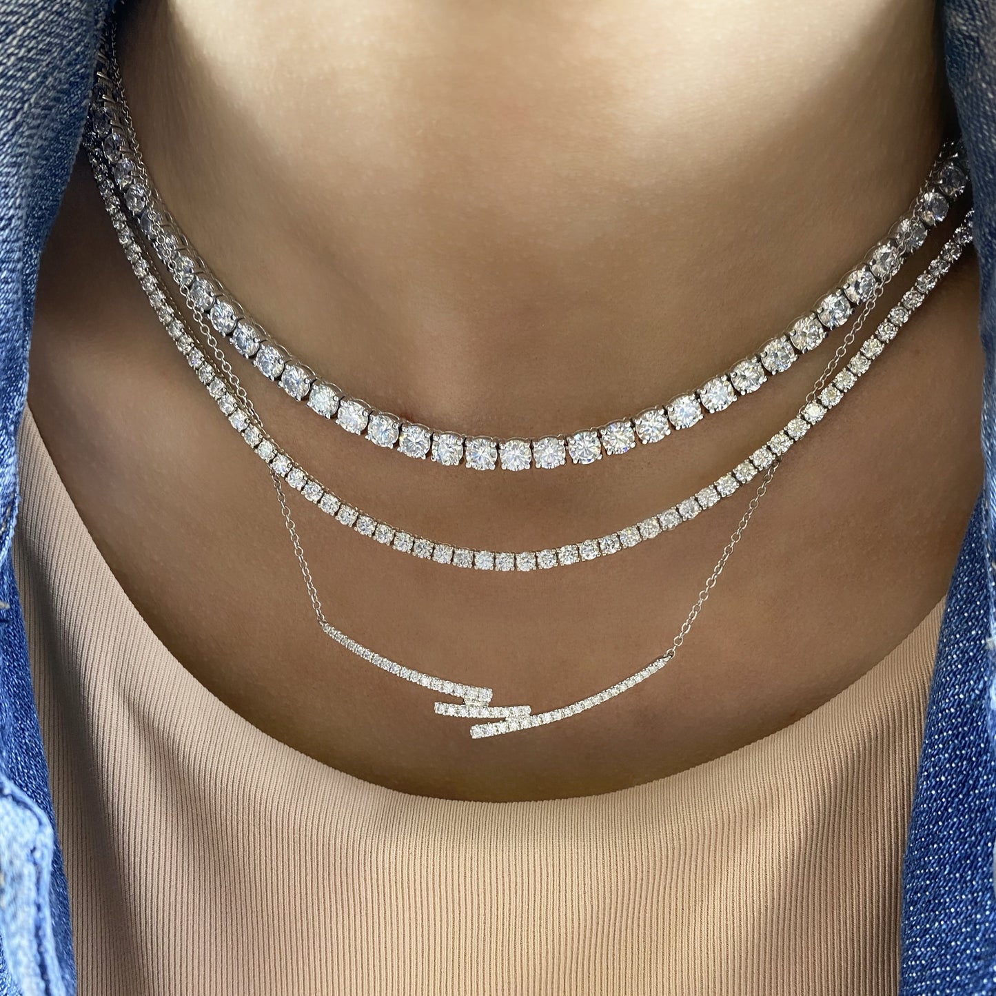 9.04ct Diamond Tennis Necklace