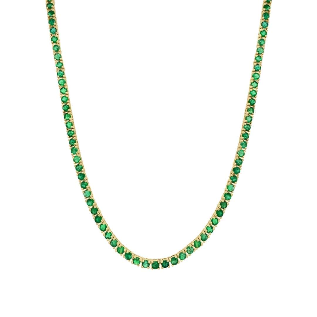Emerald Bolo Tennis Necklace