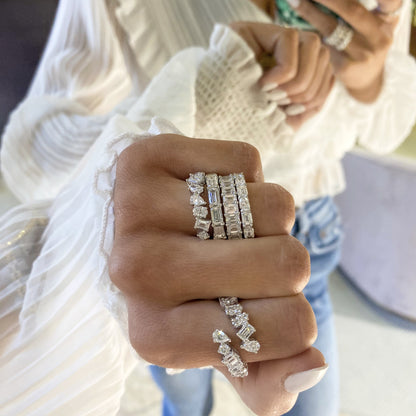 Fancy Shape Diamond Wrap Ring