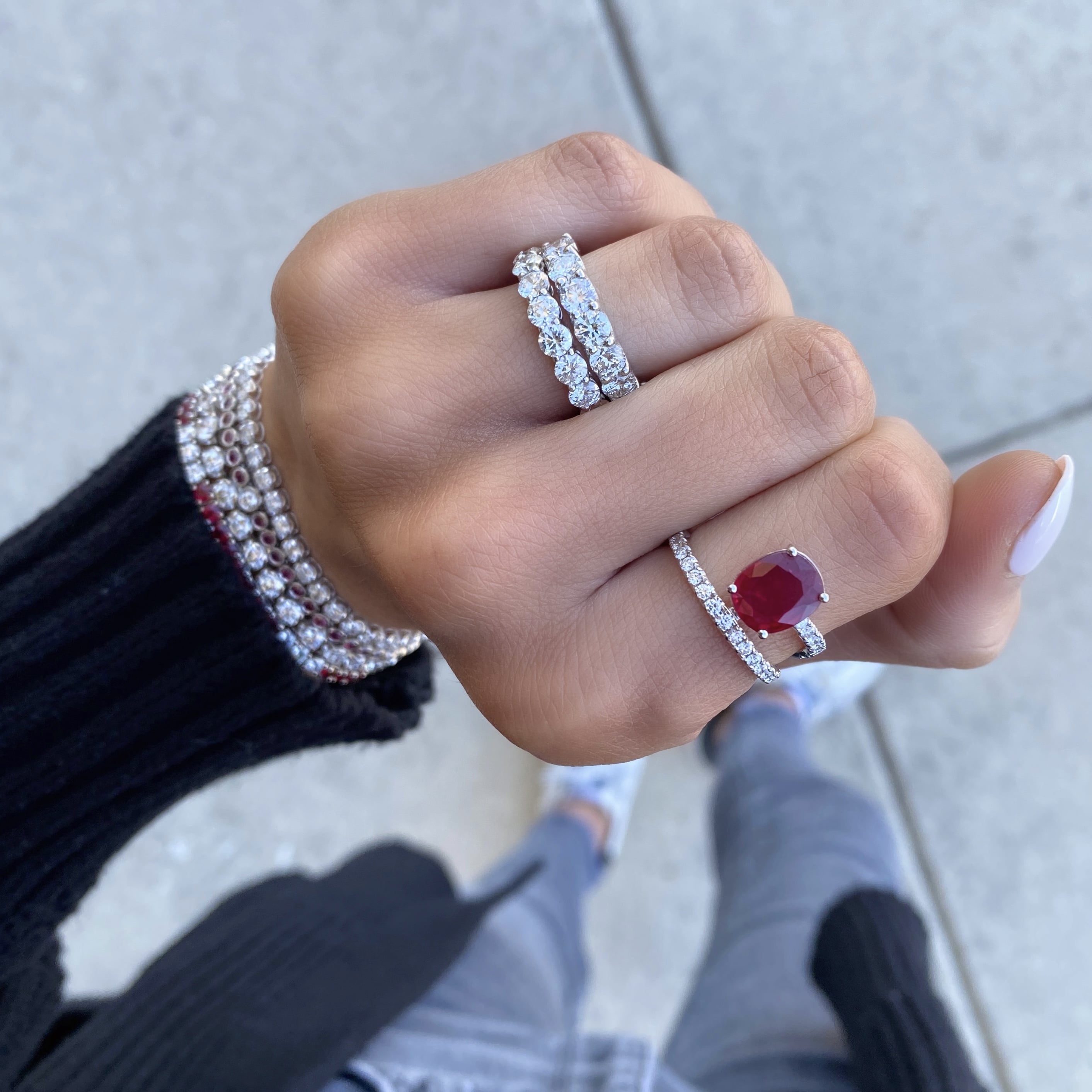 Ruby and Diamond Wrap Around Ring