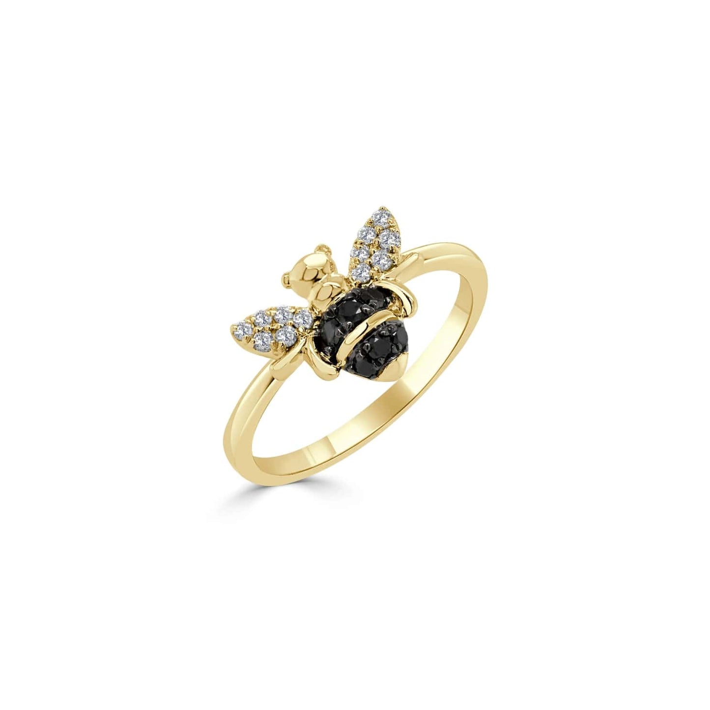 Black Diamond Bee Ring